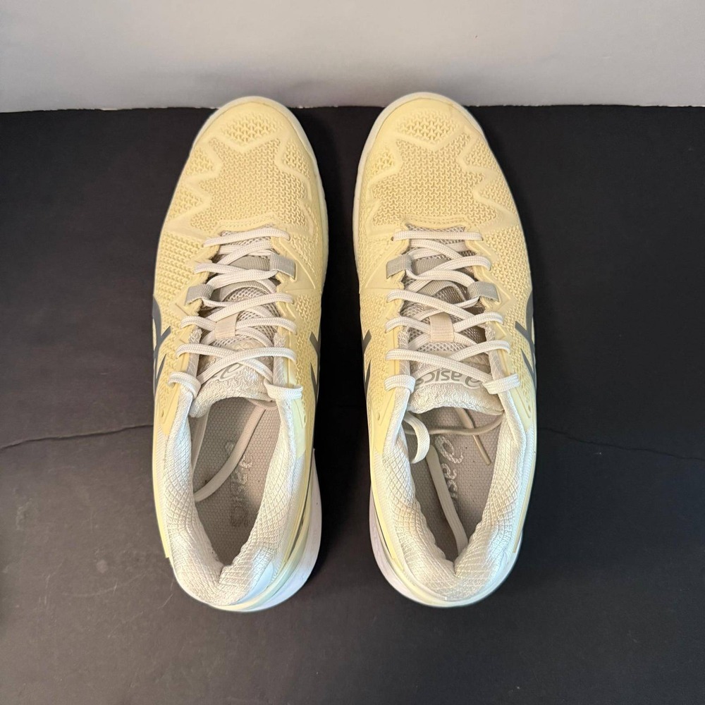 Asics Gel-Resolution 8 Womens Tennis Shoes Cream Silver 1042A072 Size 10 - Picture 13 of 16